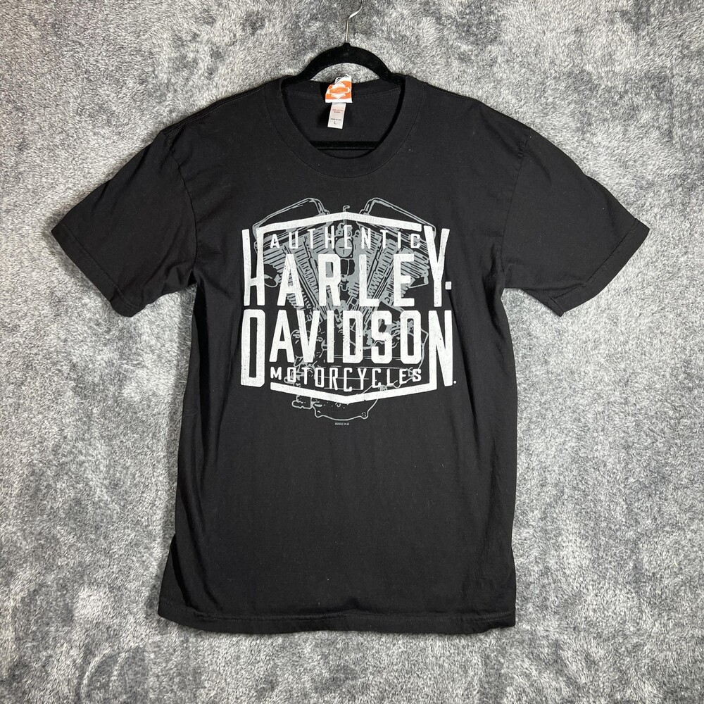 Harley-Davidson Shirt Mens Large Black Short Sleeve Crew Neck Graphic Tee